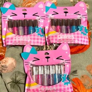 3 Packs of 6 Claire’s Lip Gloss